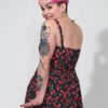 Labelalyce robe Johnny cerise bretellesamovibles poche cintree rock pin up pinup rockabilly pois noir rouge blanc cerises 1