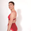 Orso rosso maillot de bain Sedna rouge tissu made in Ardeche 1 piece