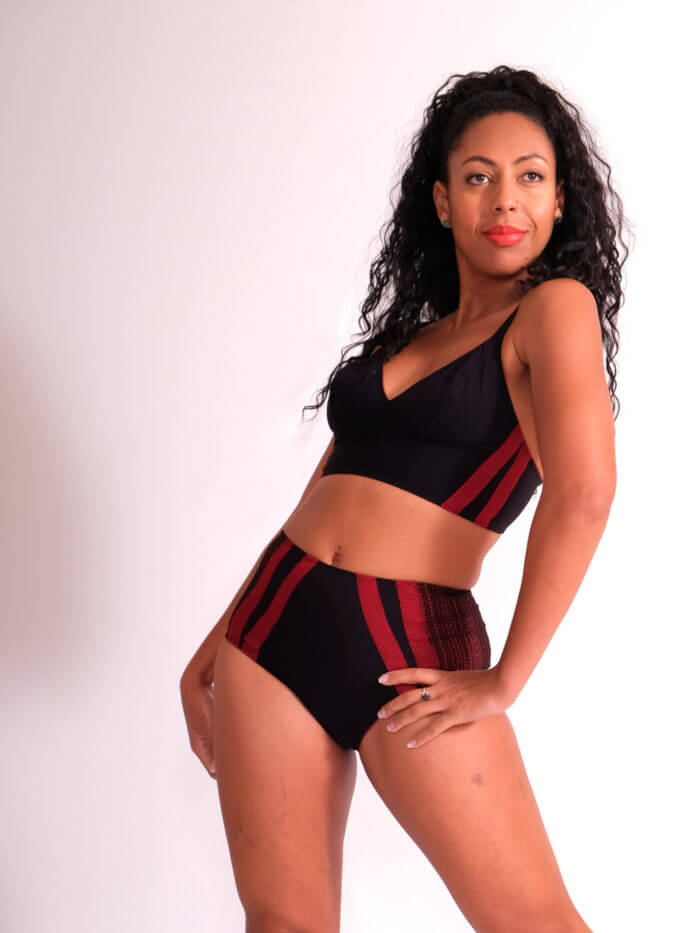 Orso rosso lingerie made in France Marilyn noir rouge made in France