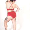 Orso rosso maillot de bain Sedna rouge tissu made in Ardeche 1 piece
