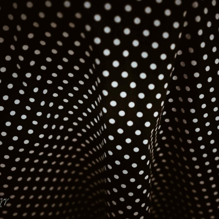 FONZY : Jupe Pin-Up taille haute noire à pois 100% coton oeko-tex